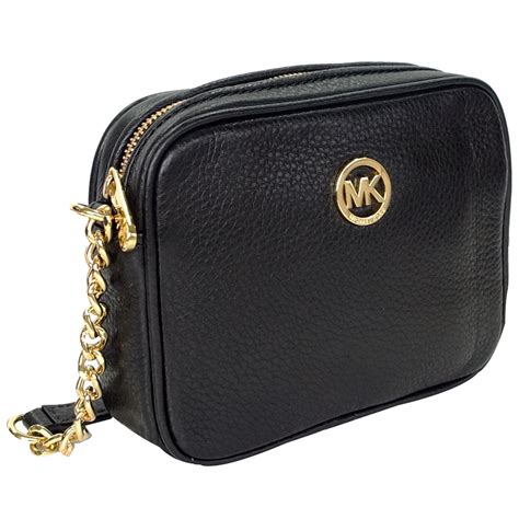 small black michael kors crossbody purse wallet|mk purses black with gray.